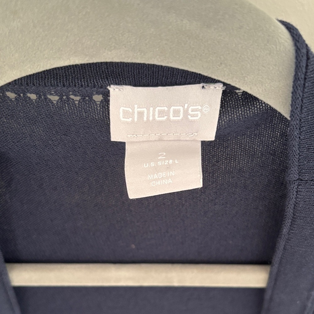 Chico's Midnight Blue Open Cardigan - Picture 2 of 8